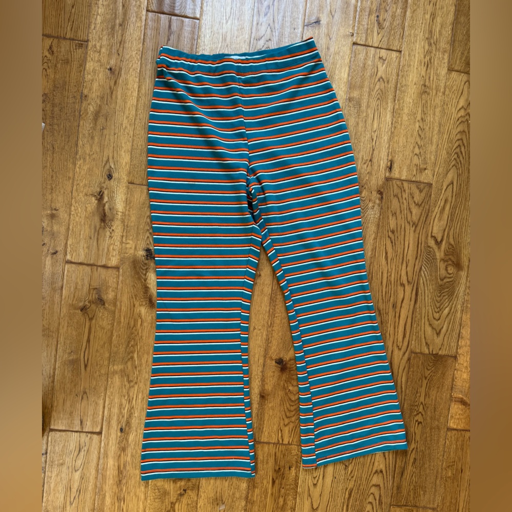 Urban Outfitters Teal and Orange Striped Pants